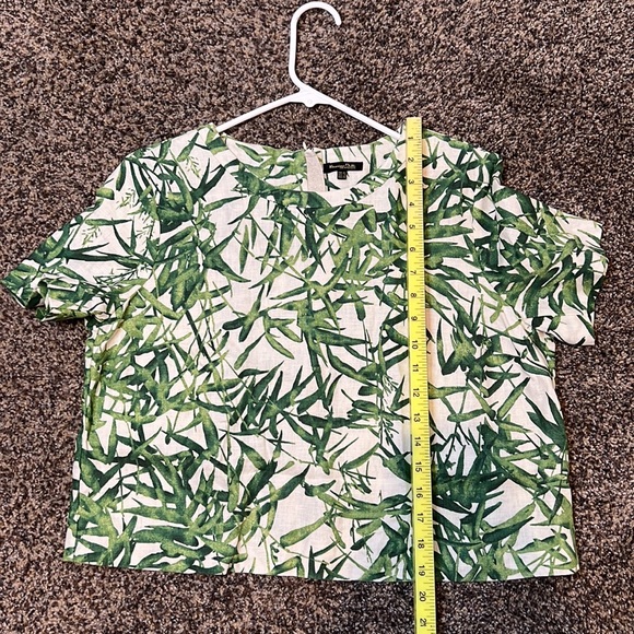 Massimo Dutti Linen Botanical Cropped Tee - Picture 12 of 13